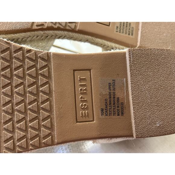 ESPRIT Ada Espadrilles Ivory New Size 10 11 10.5 Womens Strap Sandals Dressy - Picture 5 of 5